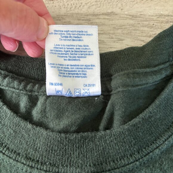 Y2K Miami Hurricanes Green & Orange Gildan Ultra Heavyweight Cotton Men's M Tee - Picture 3 of 8